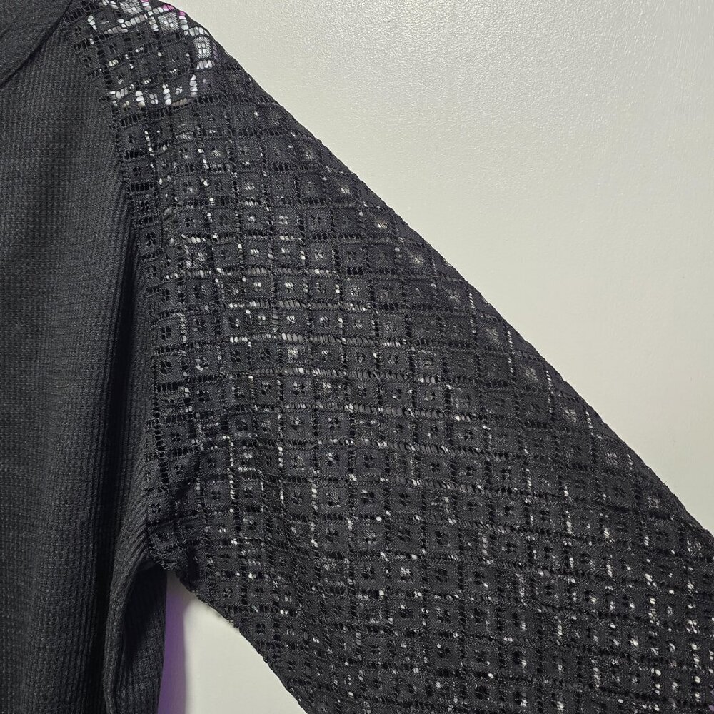 Agseem Black Long Sleeve Light Top with Lace Arms - Brand New with Tags XLarge - Picture 2 of 4